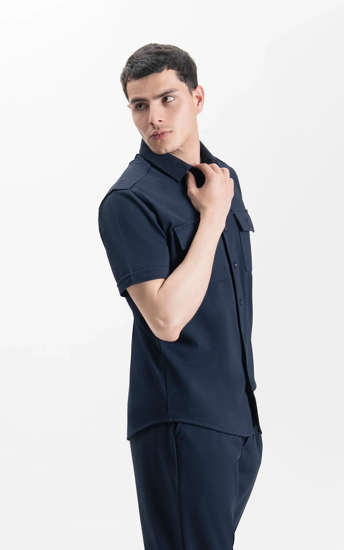 REGULAR COLLAR CASUAL SHIRT NAVY - Image 7