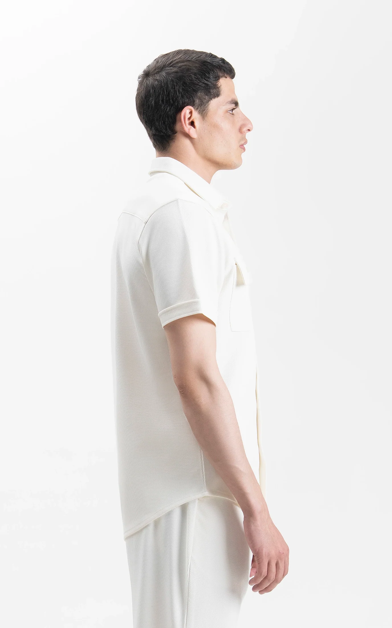 REGULAR COLLAR CASUAL SHIRT OFF WHITE - Image 6